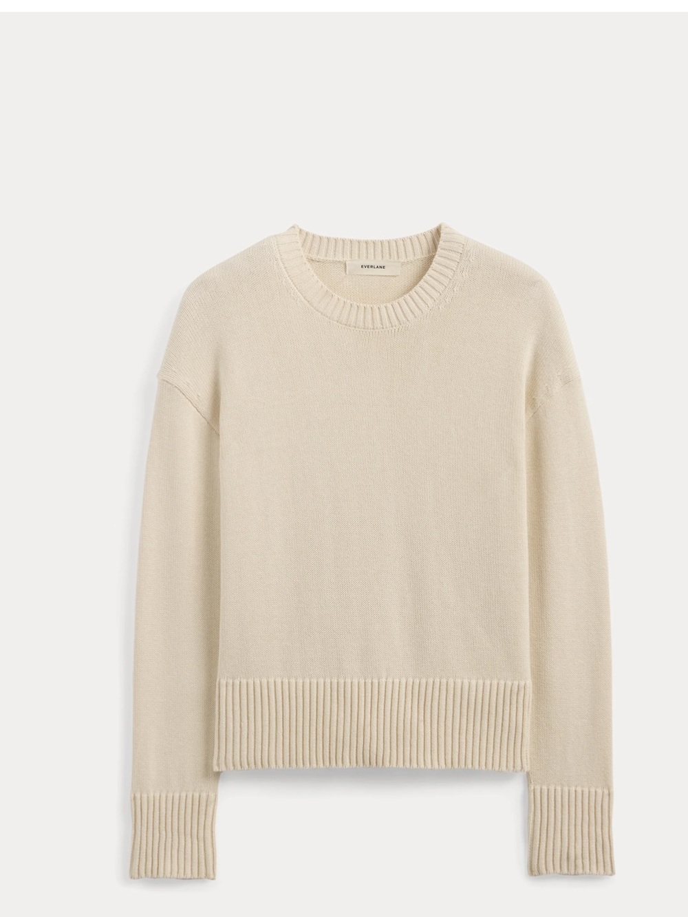 EVERLANE THE COTTON HONEYCOMB SQUARE CREW - Picture 2 of 11